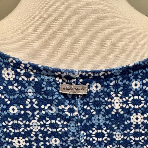 Eddie Bauer Navy Floral Sleeveless Dress - Stretchy! (M) - Picture 5 of 9